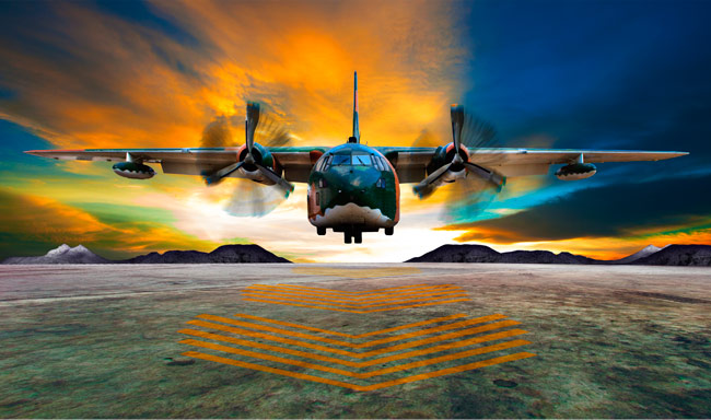 Fotomurales vinilo avión aterrizaje
